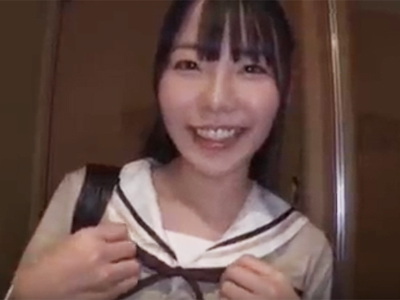 「もっとする？♪」超カワJKと制服着衣のままパコ撮りSEXの末どっぷり中出し！