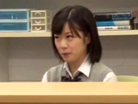 おとなしそうな図書委員JKを学校でハメハメ肉棒調教！